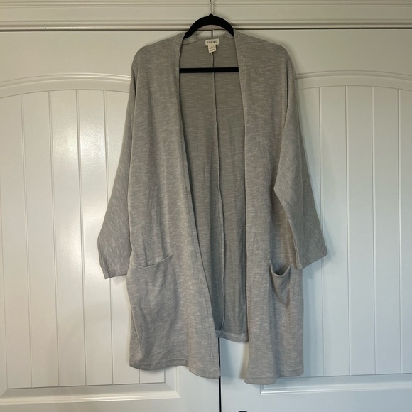 Donni,Anthropologie Brand,Gray Pin Stripe Cardigan.Size OSFA.Minimalist.Layering - Picture 1 of 8